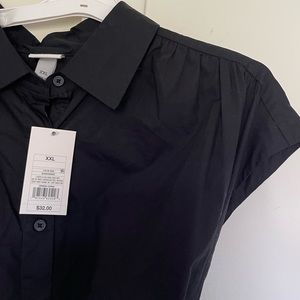 A New Day, Target, black collar dress, cotton dress, tie waste dress 2XL